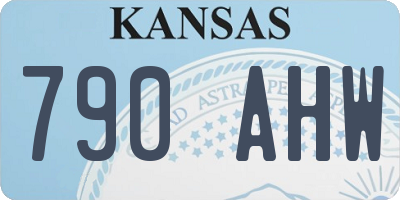 KS license plate 790AHW
