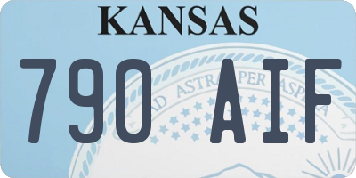 KS license plate 790AIF