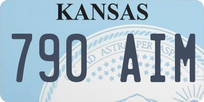 KS license plate 790AIM