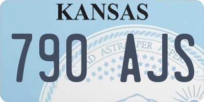 KS license plate 790AJS