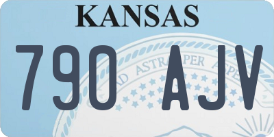 KS license plate 790AJV