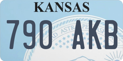 KS license plate 790AKB