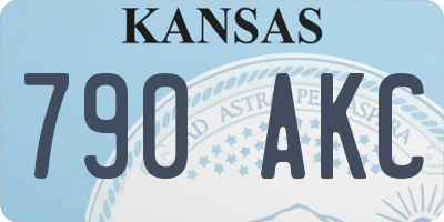 KS license plate 790AKC