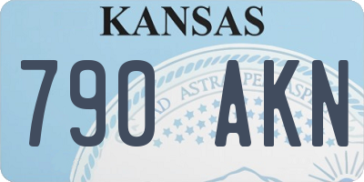 KS license plate 790AKN
