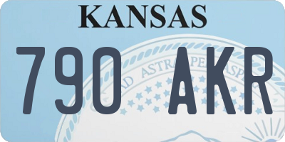 KS license plate 790AKR