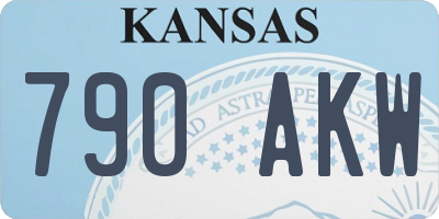 KS license plate 790AKW