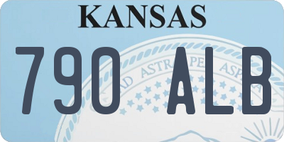 KS license plate 790ALB