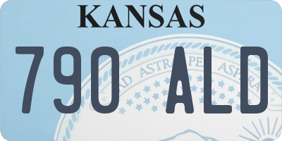 KS license plate 790ALD
