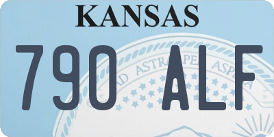 KS license plate 790ALF