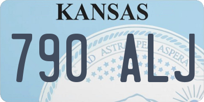 KS license plate 790ALJ