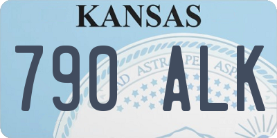 KS license plate 790ALK