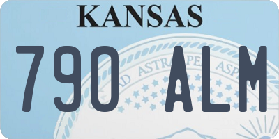 KS license plate 790ALM