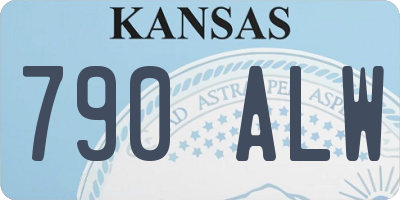 KS license plate 790ALW