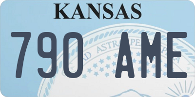 KS license plate 790AME