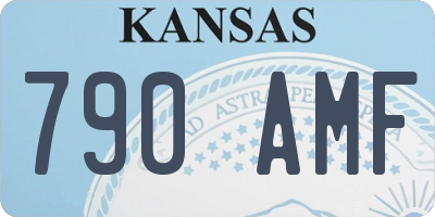 KS license plate 790AMF