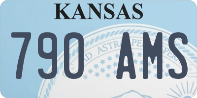 KS license plate 790AMS