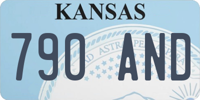 KS license plate 790AND