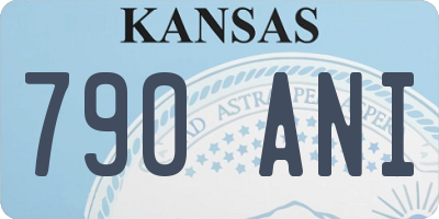 KS license plate 790ANI