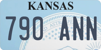 KS license plate 790ANN