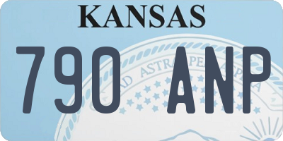 KS license plate 790ANP