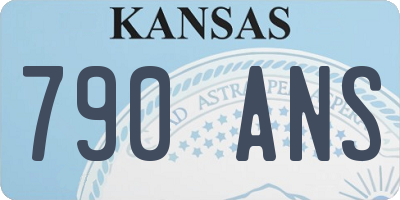 KS license plate 790ANS