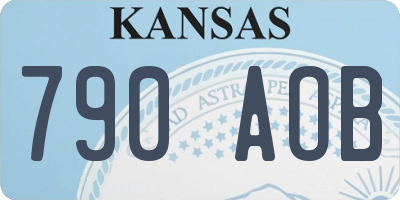 KS license plate 790AOB