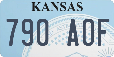 KS license plate 790AOF