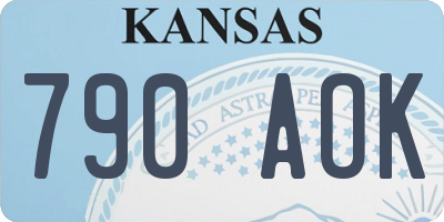 KS license plate 790AOK