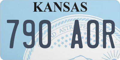 KS license plate 790AOR