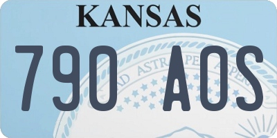 KS license plate 790AOS