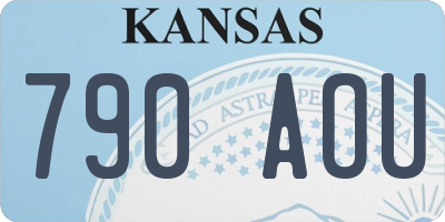 KS license plate 790AOU