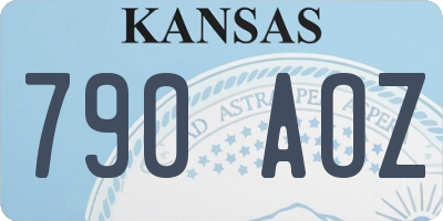 KS license plate 790AOZ