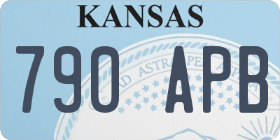 KS license plate 790APB