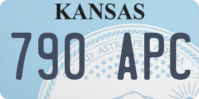 KS license plate 790APC