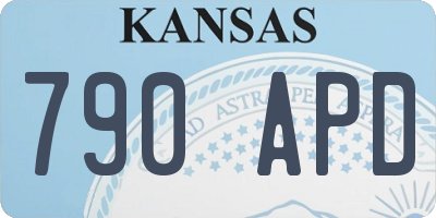 KS license plate 790APD