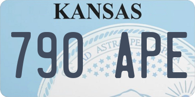 KS license plate 790APE