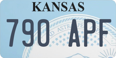 KS license plate 790APF