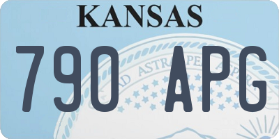 KS license plate 790APG