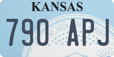 KS license plate 790APJ