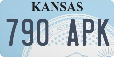 KS license plate 790APK
