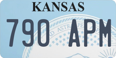 KS license plate 790APM