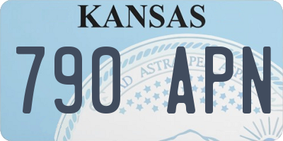 KS license plate 790APN