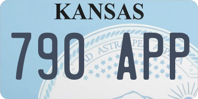 KS license plate 790APP
