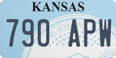 KS license plate 790APW