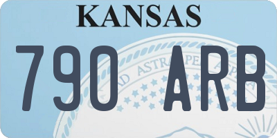 KS license plate 790ARB