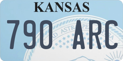 KS license plate 790ARC