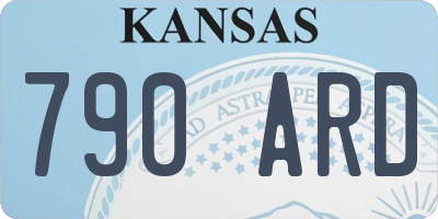 KS license plate 790ARD