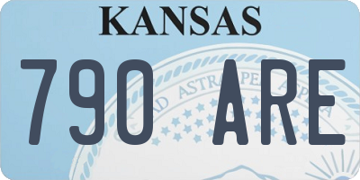 KS license plate 790ARE