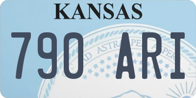 KS license plate 790ARI