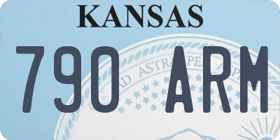 KS license plate 790ARM